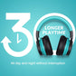 E7 Active Noise Cancelling Bluetooth Wireless Over Ear Headphones Blue