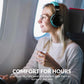 E7 Active Noise Cancelling Bluetooth Wireless Over Ear Headphones Blue