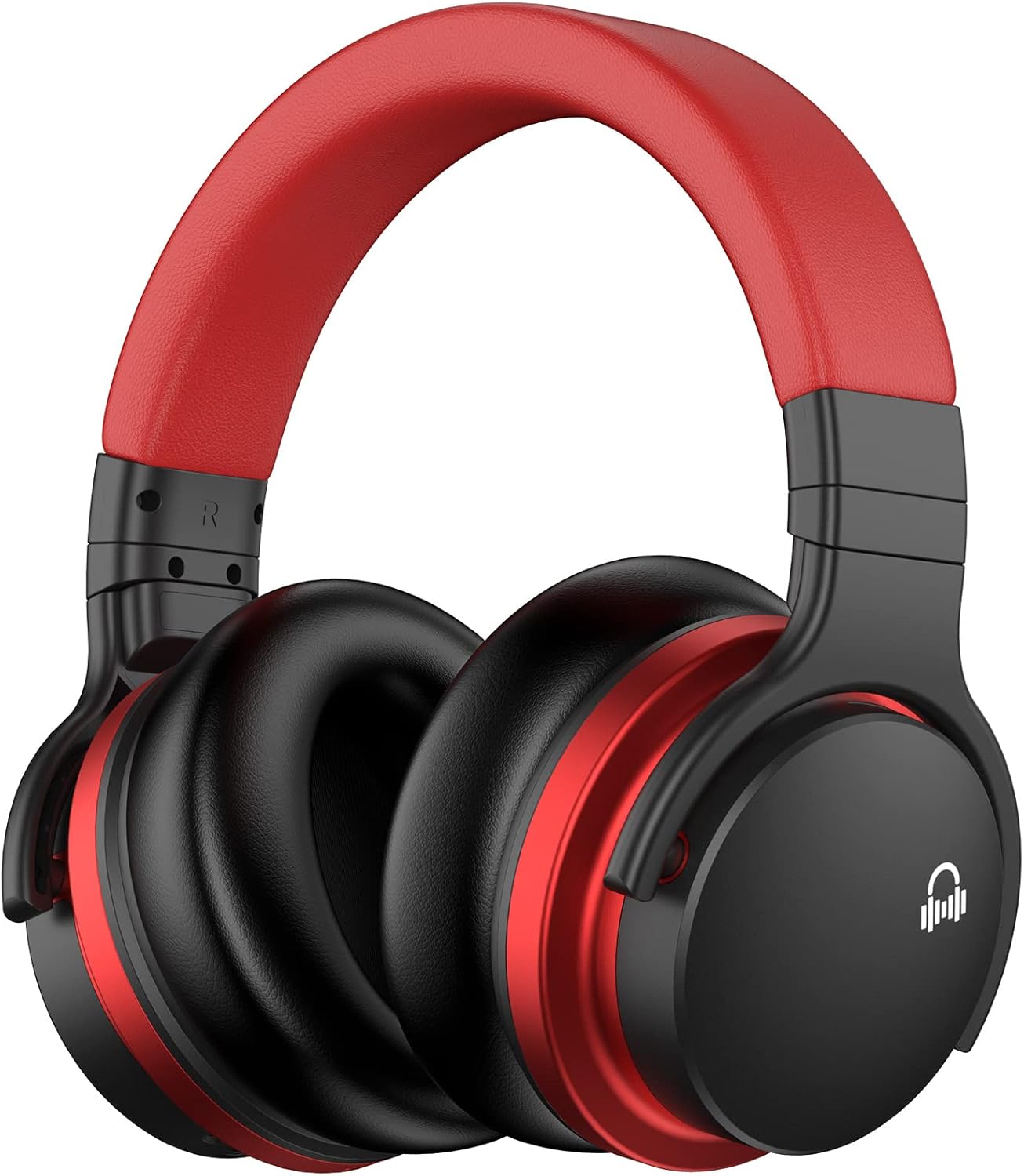 E7 Active Noise Cancelling Bluetooth Wireless Over Ear Headphones Red