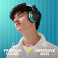 E7 Active Noise Cancelling Bluetooth Wireless Over Ear Headphones Blue