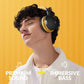 E7 Active Noise Cancelling Bluetooth Wireless Over Ear Headphones Yellow