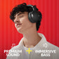 E7 Active Noise Cancelling Bluetooth Wireless Over Ear Headphones Black