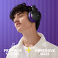 E7 Active Noise Cancelling Bluetooth Wireless Over Ear Headphones Purple