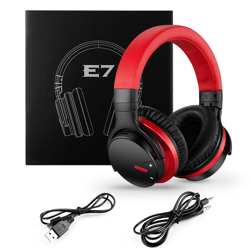 E7 Active Noise Cancelling Bluetooth Wireless Over Ear Headphones